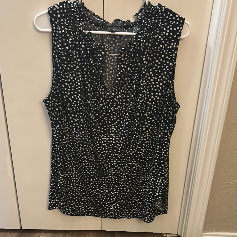 The Limited Black and White Polka Dot Blouse